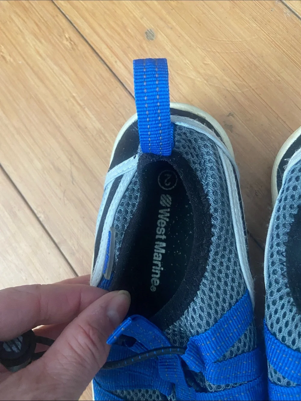 Kids Blue Mesh Water Shoes with Quick-Lock Lacing